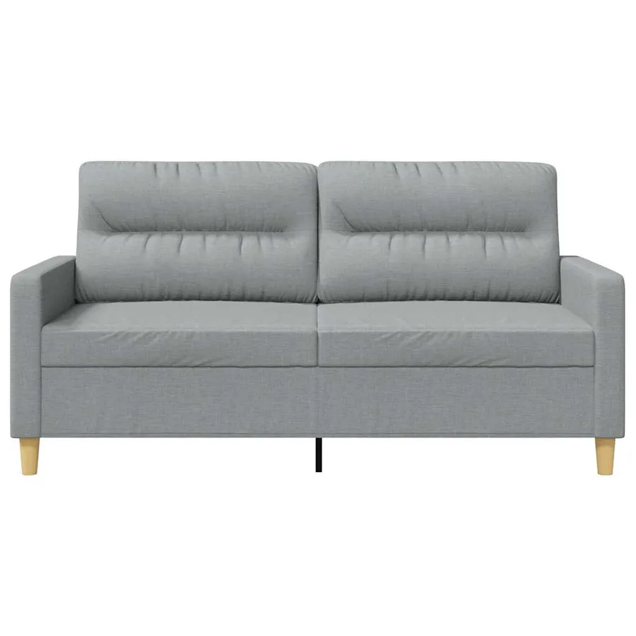 Canapé à 2 places Gris clair 140 cm Tissu - 4