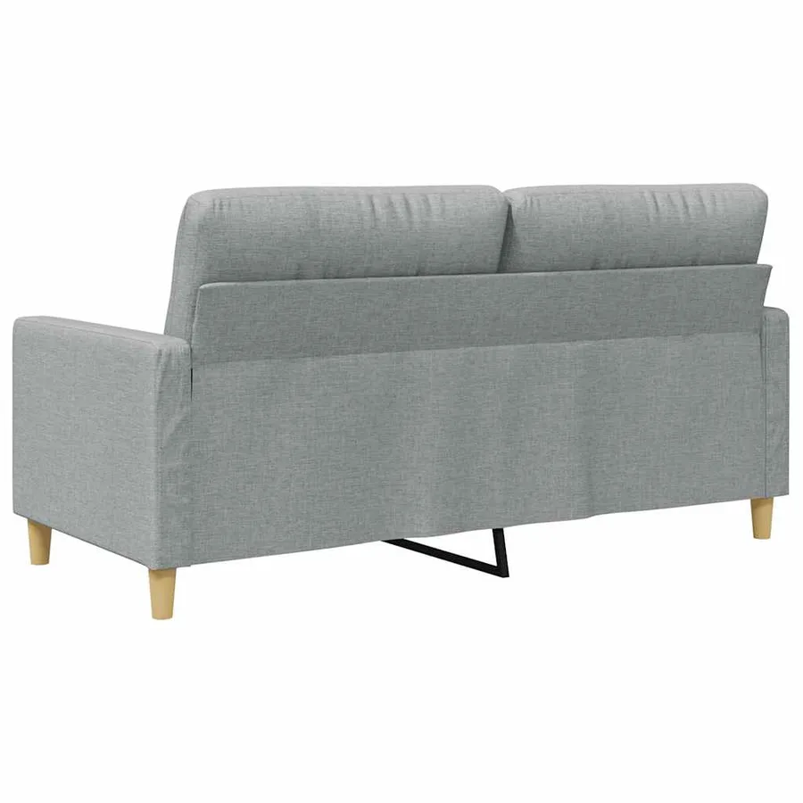 Canapé à 2 places Gris clair 140 cm Tissu - 6