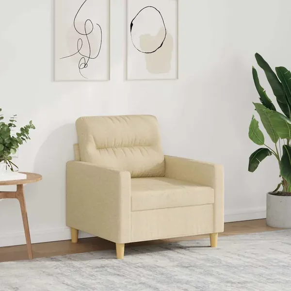 Fauteuil Crème 60 cm Tissu