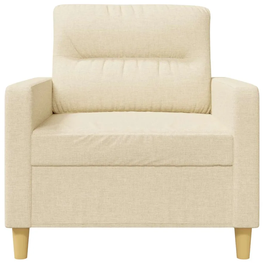 Fauteuil Crème 60 cm Tissu - 4