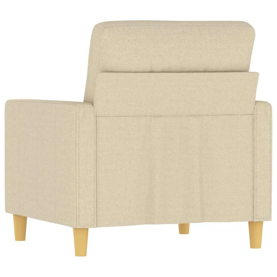 Fauteuil Crème 60 cm Tissu - 6