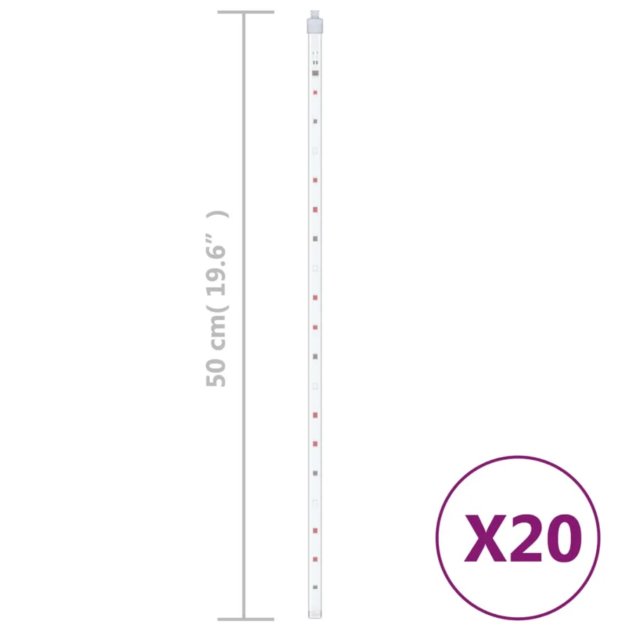 Guirlandes lumineuses 20 pcs 50 cm 720 LED coloré - 5