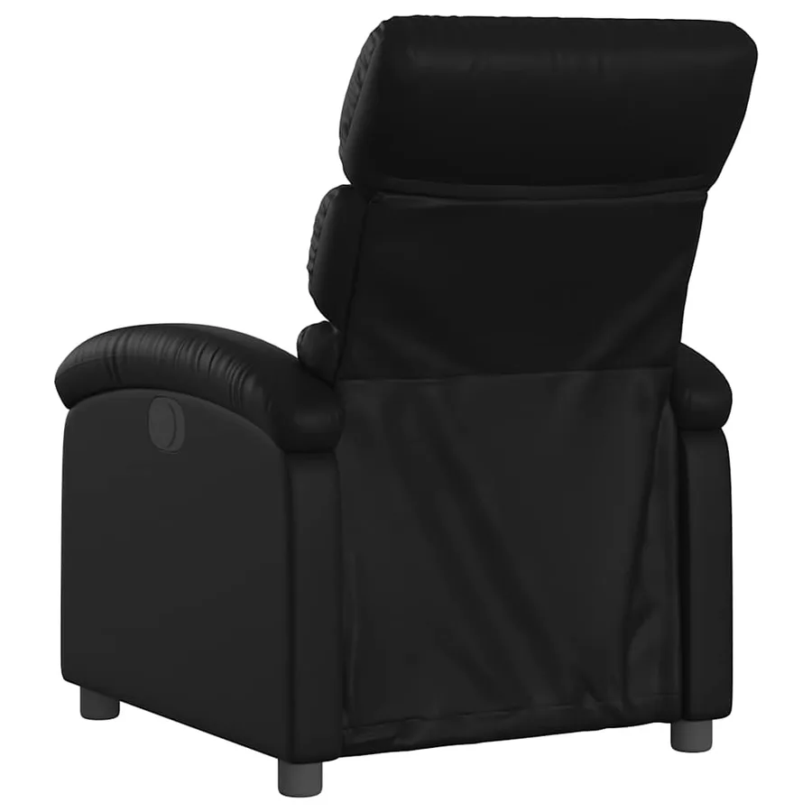 Fauteuil inclinable noir similicuir - 5