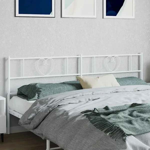 Tête de lit de remplacement métal blanc 200 cm