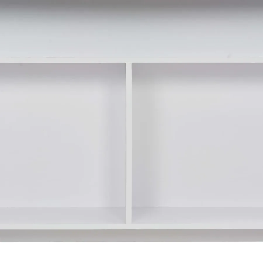 Table de bar avec 2 dessus de table Blanc 130x40x120 cm - 10