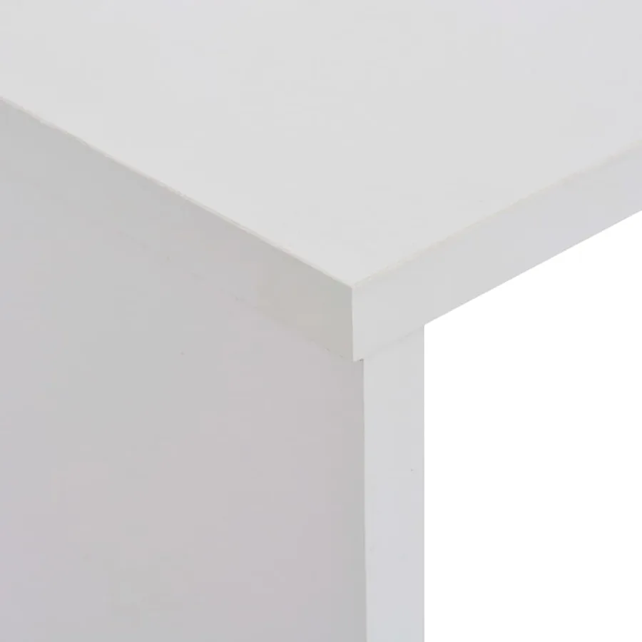 Table de bar avec 2 dessus de table Blanc 130x40x120 cm - 9