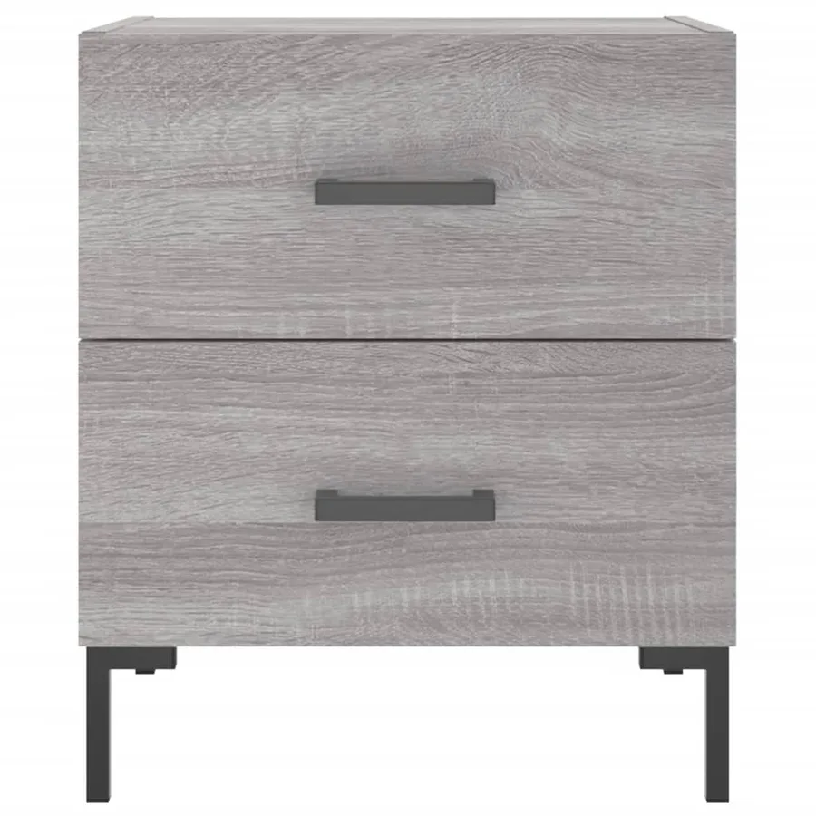 Table de chevet sonoma gris 40x35x47,5 cm bois d’ingénierie - 6