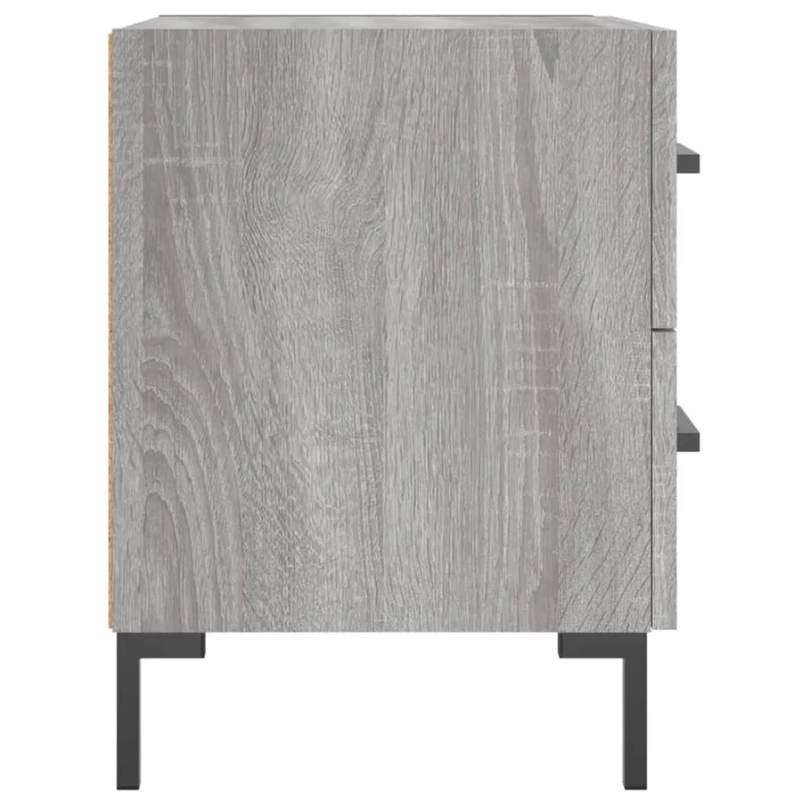 Table de chevet sonoma gris 40x35x47,5 cm bois d’ingénierie - 7