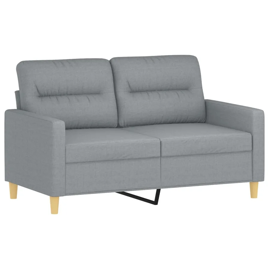 Ensemble de canapés 3 pcs coussins gris clair tissu - 3