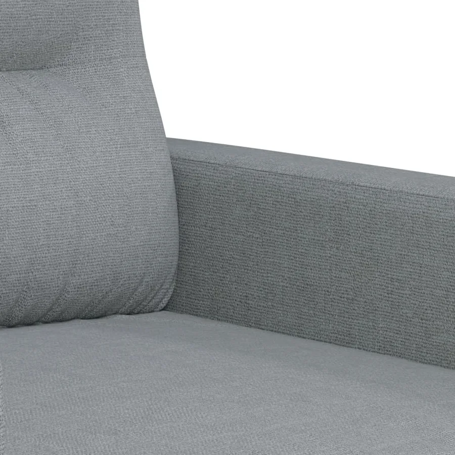 Ensemble de canapés 3 pcs coussins gris clair tissu - 6