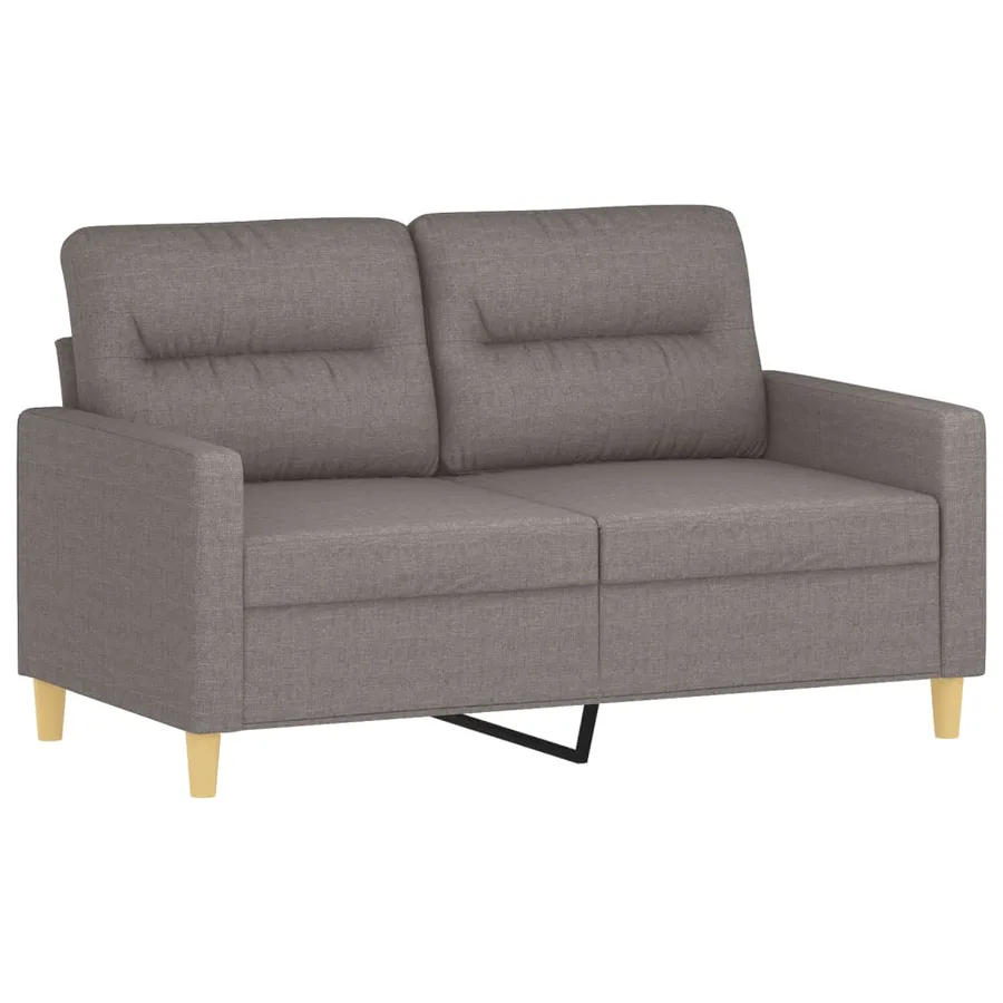 Ensemble de canapés 2 pcs avec coussins taupe tissu - 3