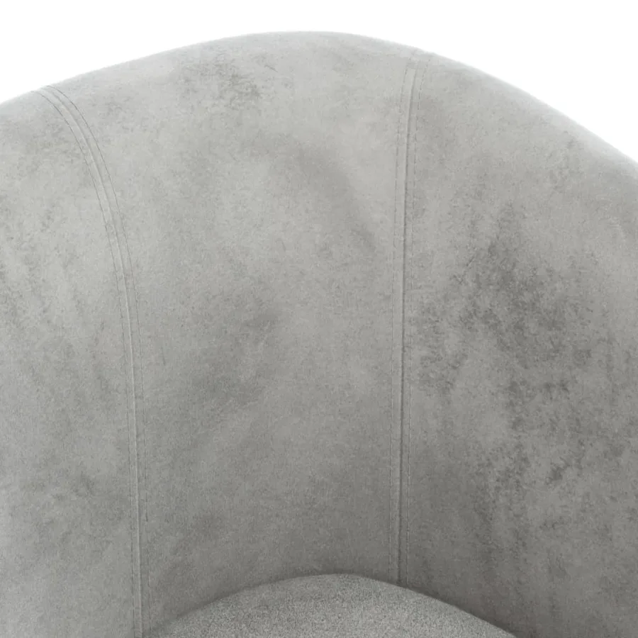 Chaise cabriolet avec repose-pied gris clair velours - 6