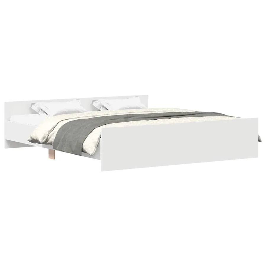 Cadre de lit sans matelas blanc 160x200 cm - 2