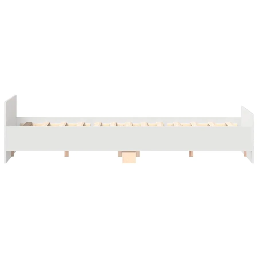 Cadre de lit sans matelas blanc 160x200 cm - 7