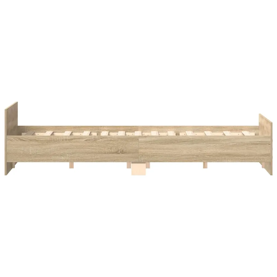 Cadre de lit sans matelas chêne sonoma 160x200 cm - 7