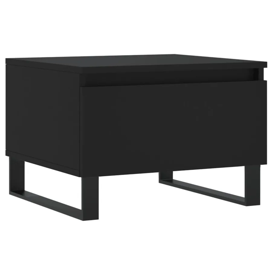 Tables basses 2 pcs noir 50x46x35 cm bois d'ingénierie - 5