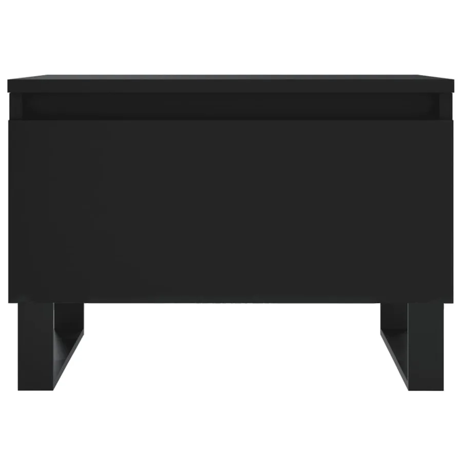 Tables basses 2 pcs noir 50x46x35 cm bois d'ingénierie - 6