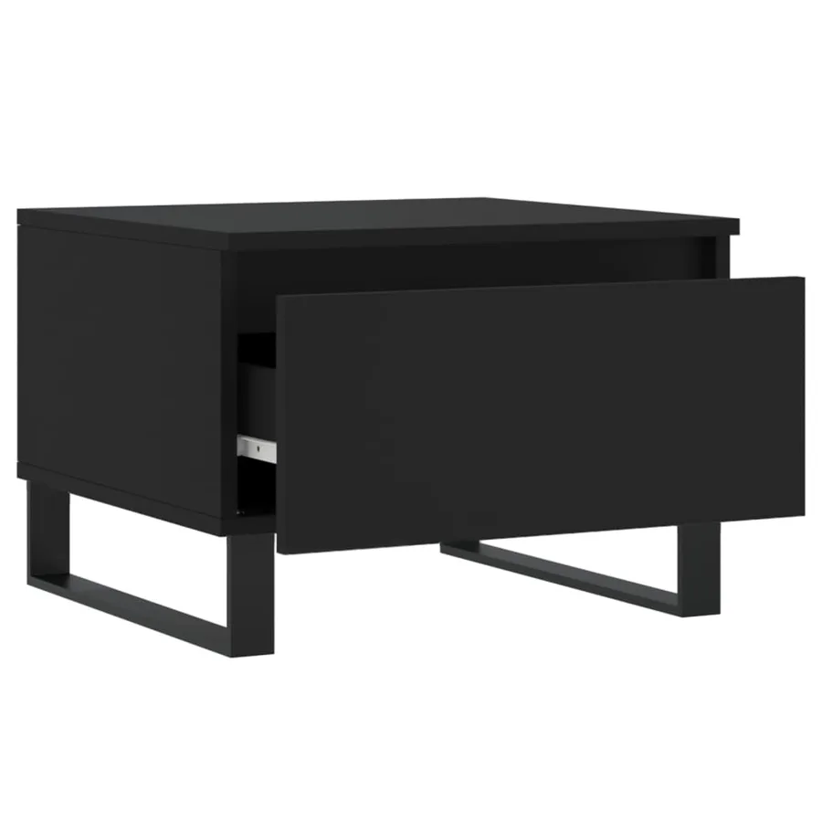 Tables basses 2 pcs noir 50x46x35 cm bois d'ingénierie - 7