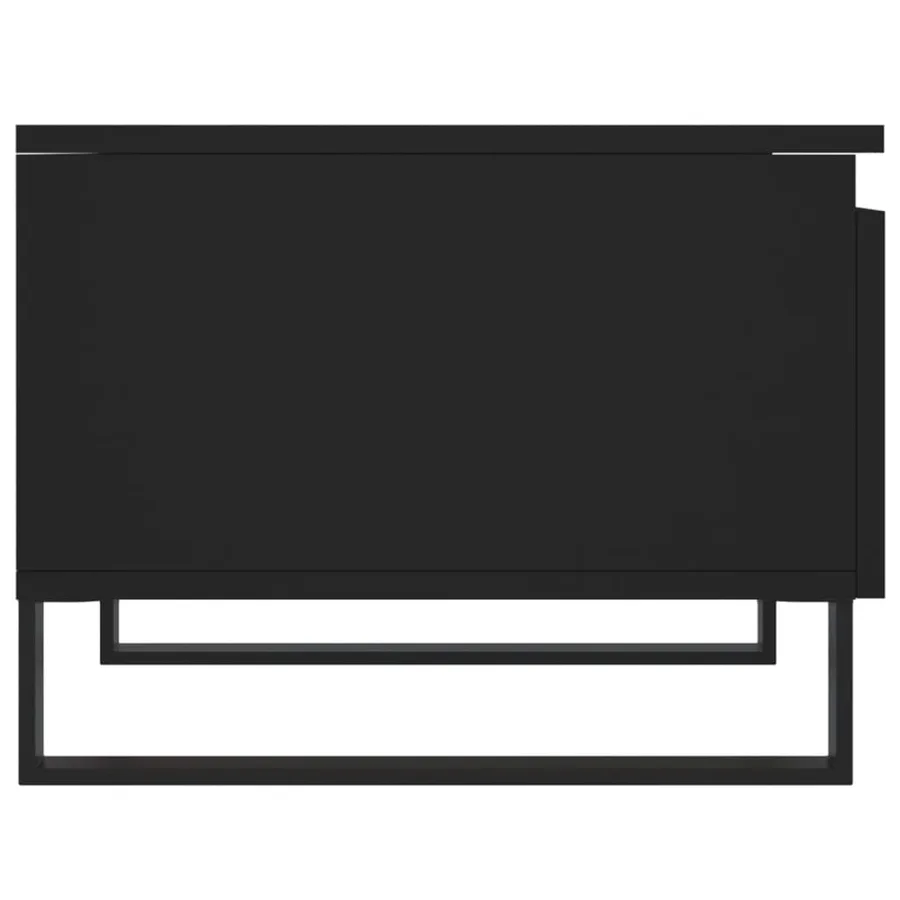 Tables basses 2 pcs noir 50x46x35 cm bois d'ingénierie - 8