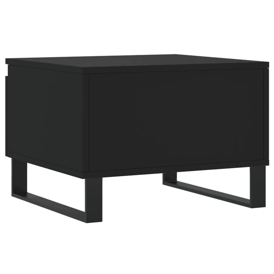 Tables basses 2 pcs noir 50x46x35 cm bois d'ingénierie - 9