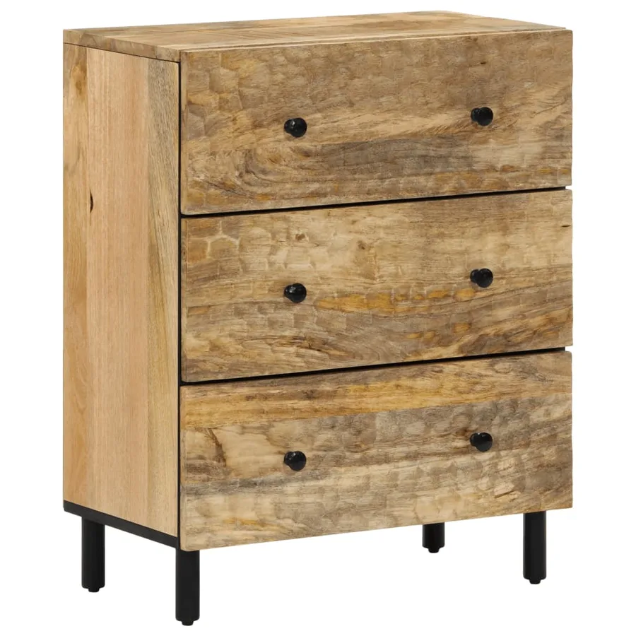 Armoire latérale 60x33x75 cm bois massif de manguier - 2