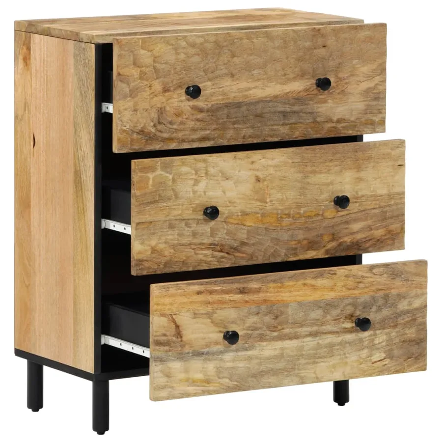 Armoire latérale 60x33x75 cm bois massif de manguier - 4