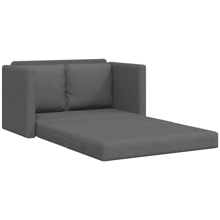 Canapé-lit 2 en 1 gris foncé 112x174x55 cm tissu - 4