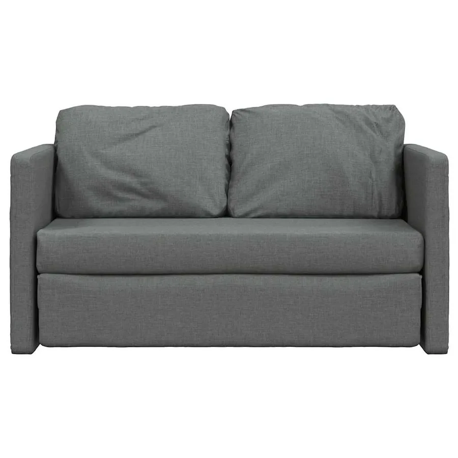 Canapé-lit 2 en 1 gris foncé 112x174x55 cm tissu - 5