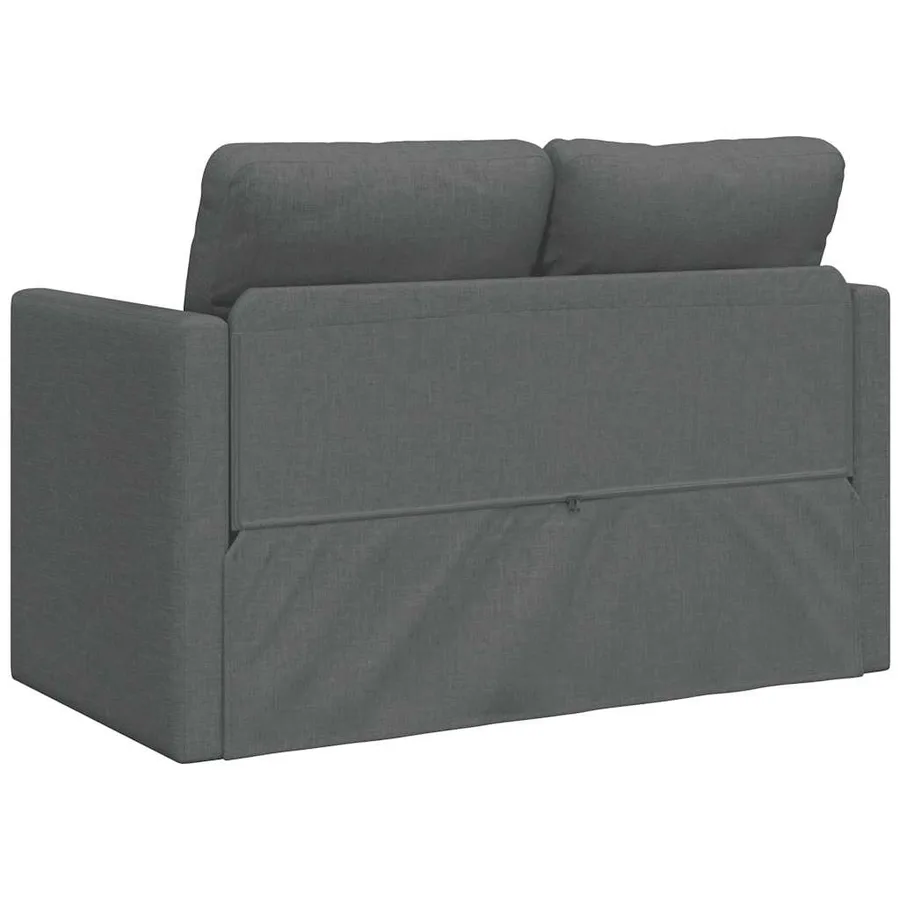 Canapé-lit 2 en 1 gris foncé 112x174x55 cm tissu - 6