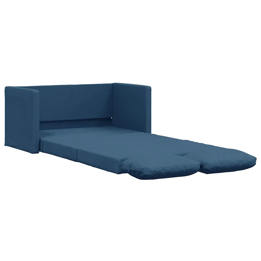 Canapé-lit 2 en 1 bleu 112x174x55 cm tissu - 2