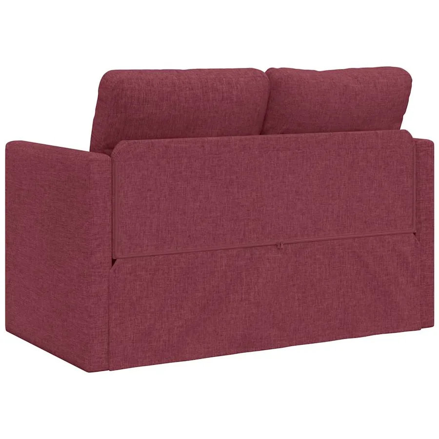 Canapé-lit 2 en 1 rouge bordeaux 112x174x55 cm tissu - 6