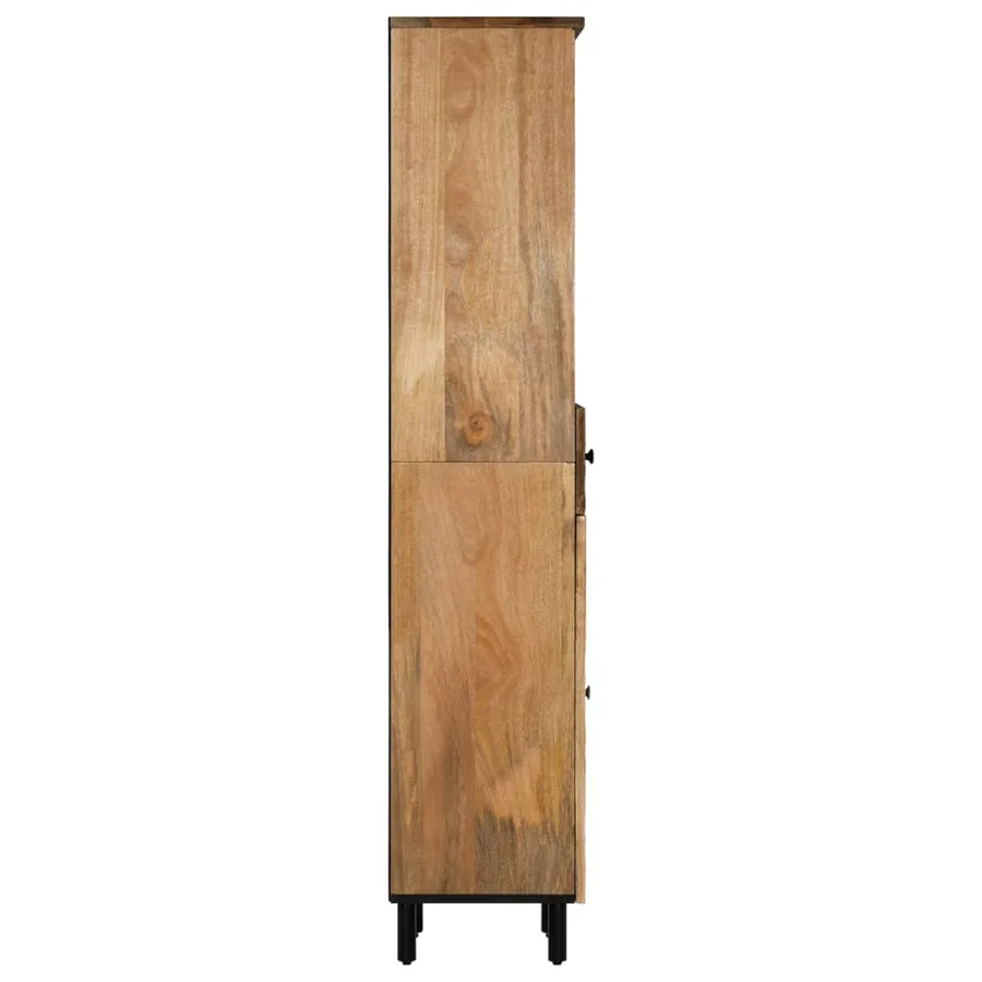 Armoire de salle de bain 38x33x160 cm bois massif de manguier - 4