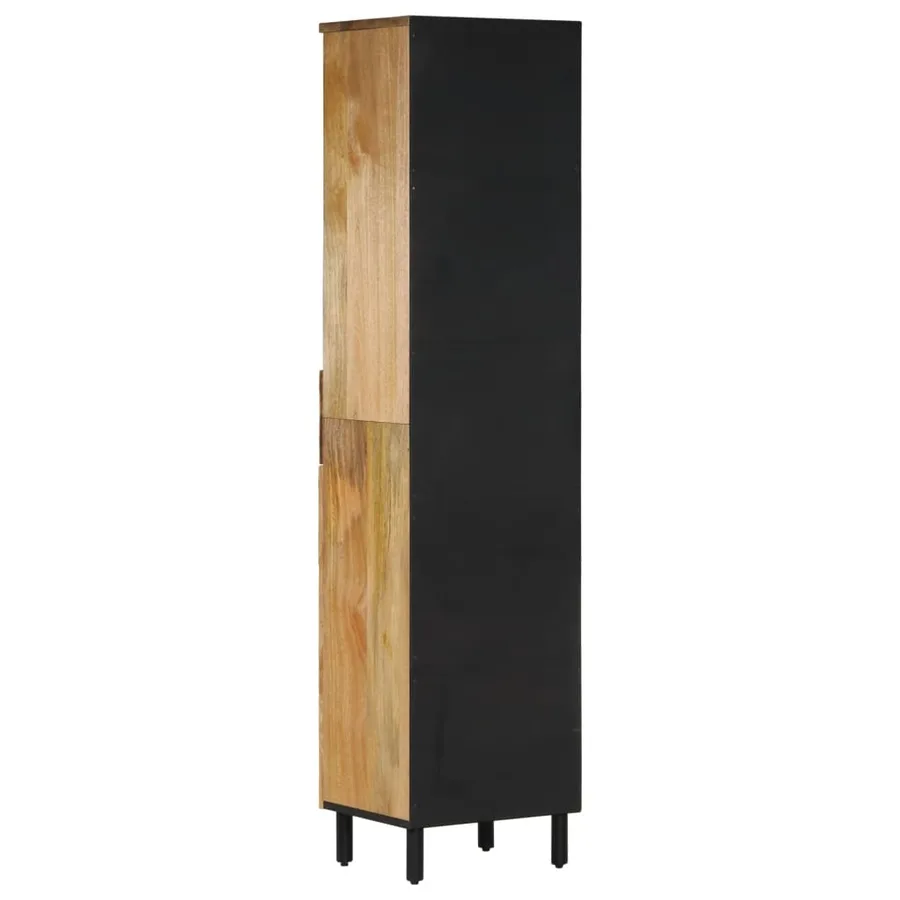 Armoire de salle de bain 38x33x160 cm bois massif de manguier - 5