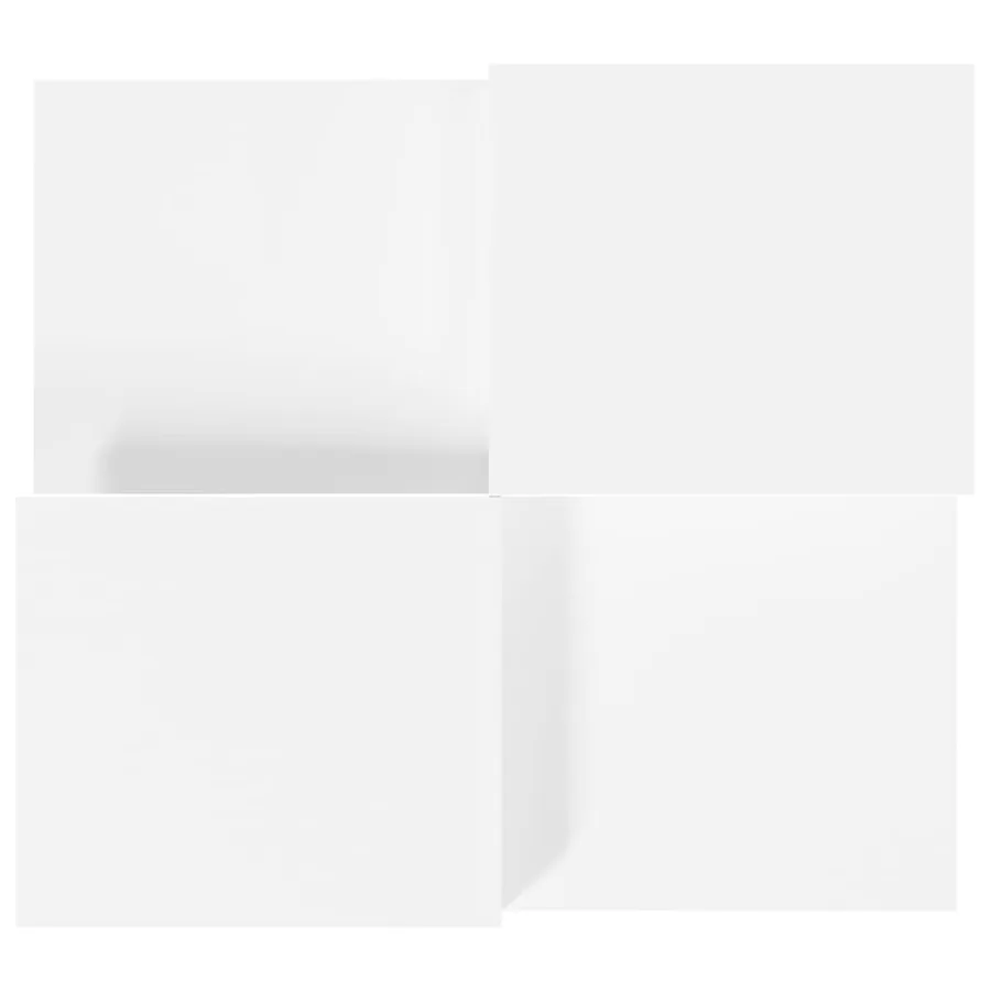 Tables basses 2 pcs blanc bois d'ingénierie - 6