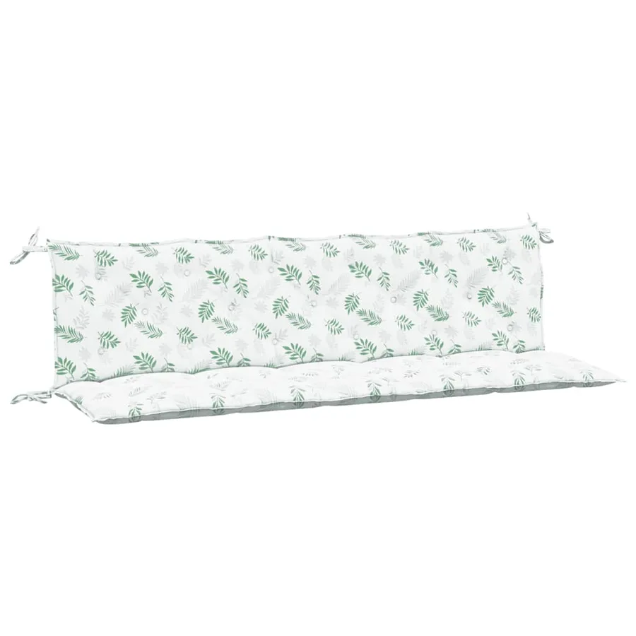 Coussins de banc jardin lot de 2 motif de feuilles tissu Oxford - 2