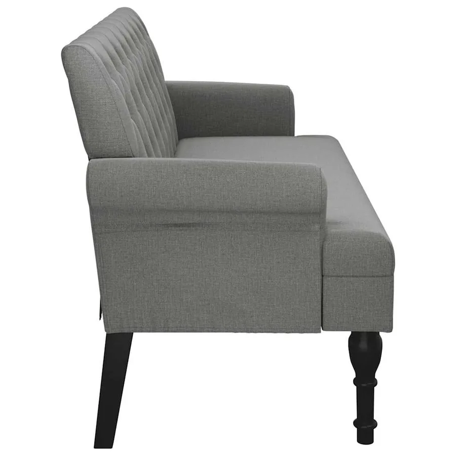 Banc avec dossier Gris foncé 120 x 62 x 75,5 cm Tissu - 5
