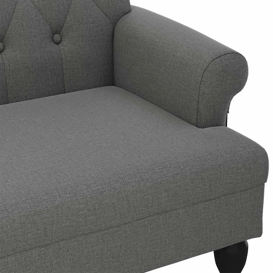 Banc avec dossier Gris foncé 120 x 62 x 75,5 cm Tissu - 7