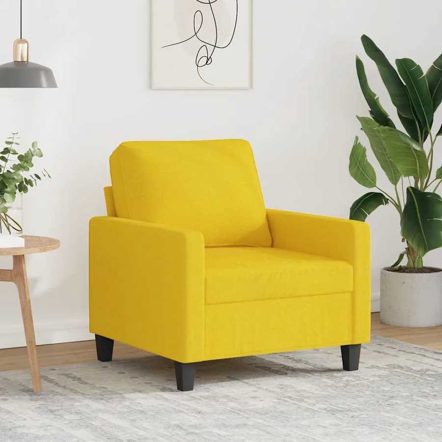 Fauteuil Jaune clair 60 cm Tissu