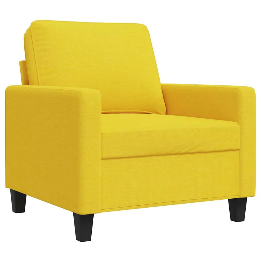 Fauteuil Jaune clair 60 cm Tissu - 2