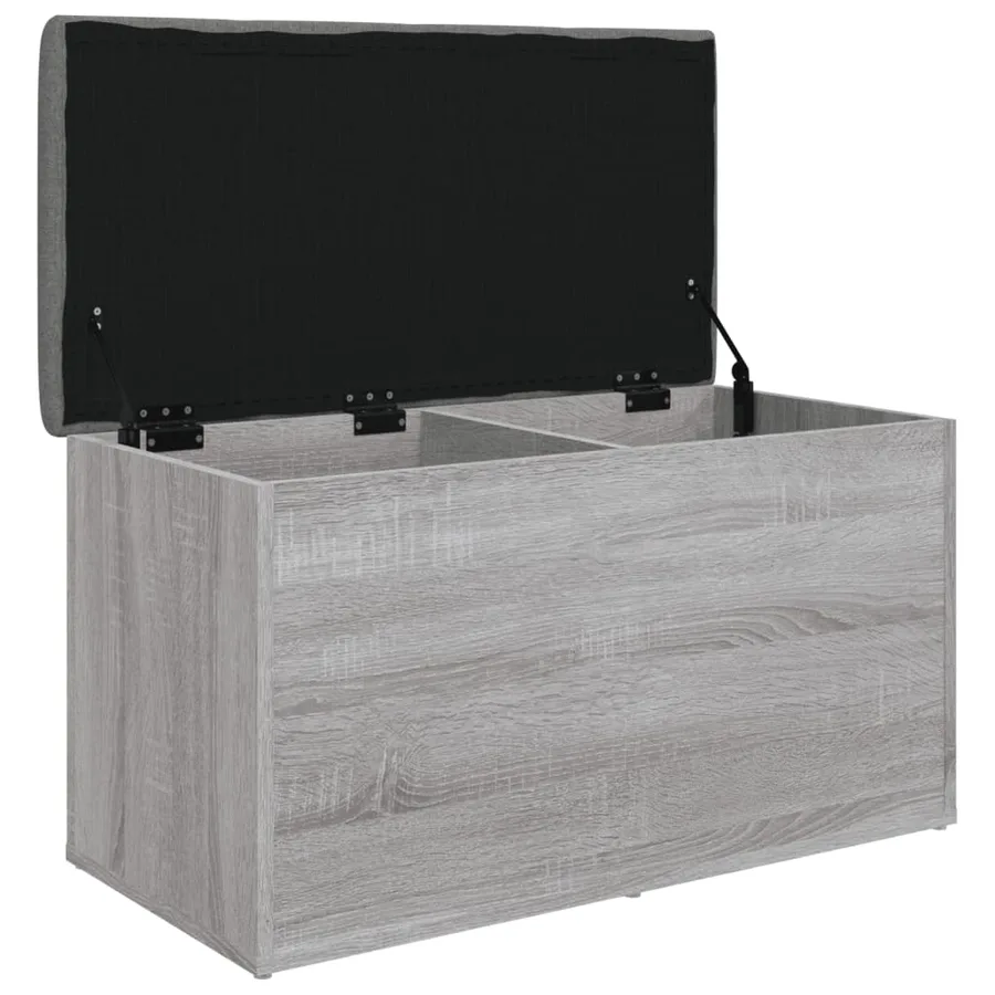Banc de rangement sonoma gris 82x42x45 cm Bois d'ingénierie - 4