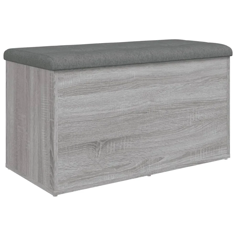Banc de rangement sonoma gris 82x42x45 cm Bois d'ingénierie - 6
