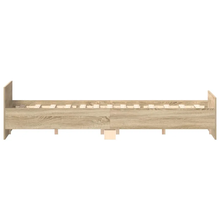 Cadre de lit sans matelas chêne sonoma 150x200 cm - 7