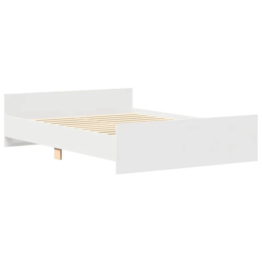 Cadre de lit sans matelas blanc 150x200 cm - 4