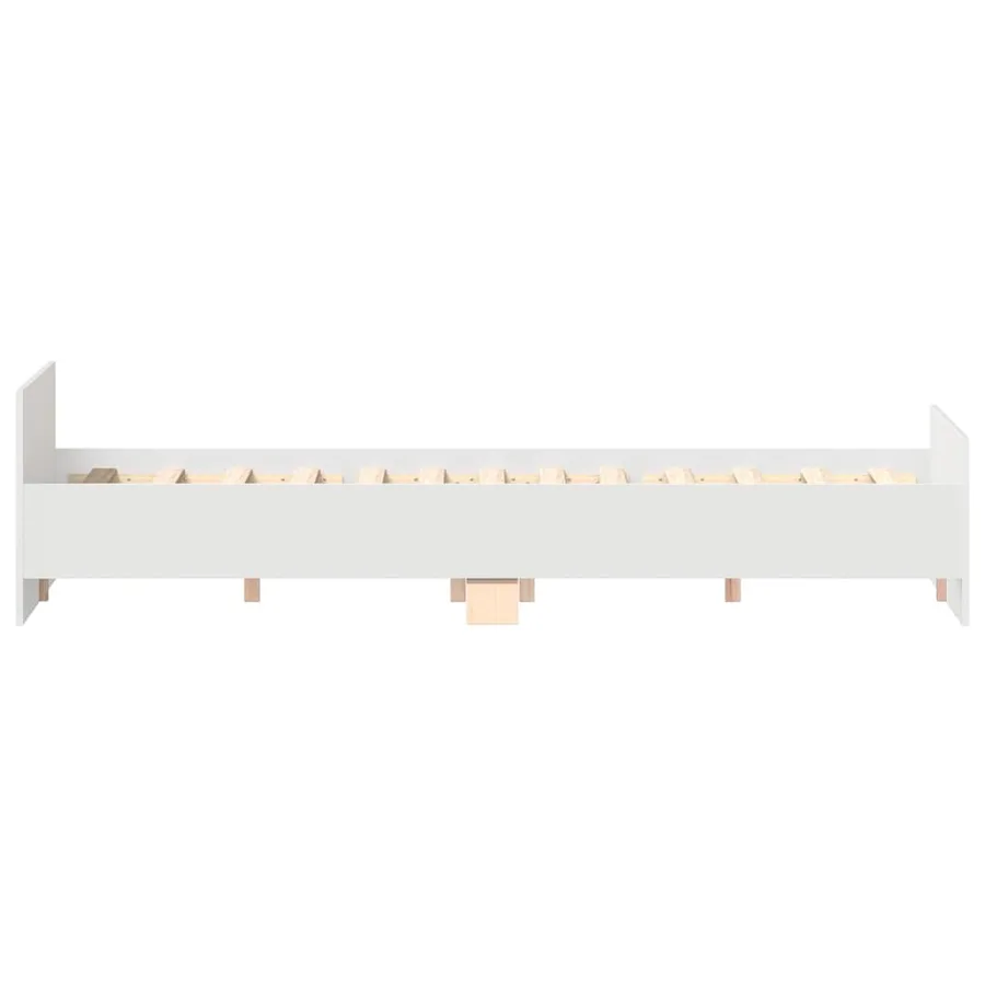Cadre de lit sans matelas blanc 150x200 cm - 7