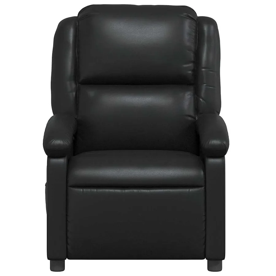 Fauteuil de massage inclinable Noir Similicuir - 5