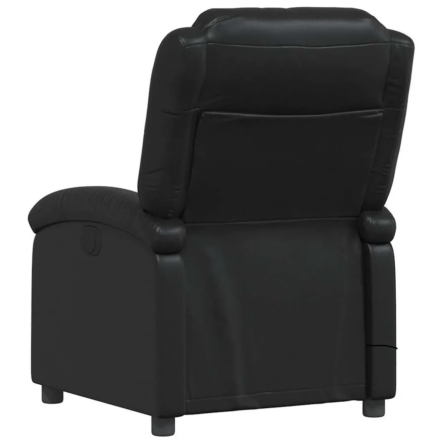 Fauteuil de massage inclinable Noir Similicuir - 7