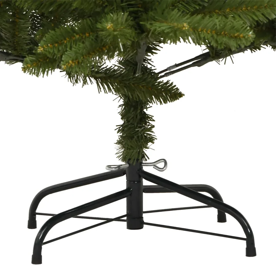Sapin de Noël artificiel à charnières avec support vert 210 cm - 6