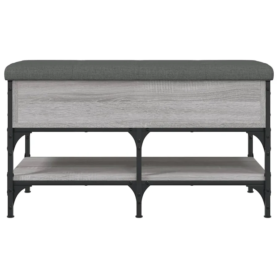 Banc à chaussures sonoma gris 82x42x45 cm bois d'ingénierie - 7