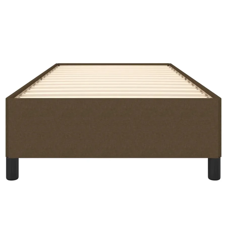 Cadre de lit sans matelas marron foncé 80x200 cm tissu - 5