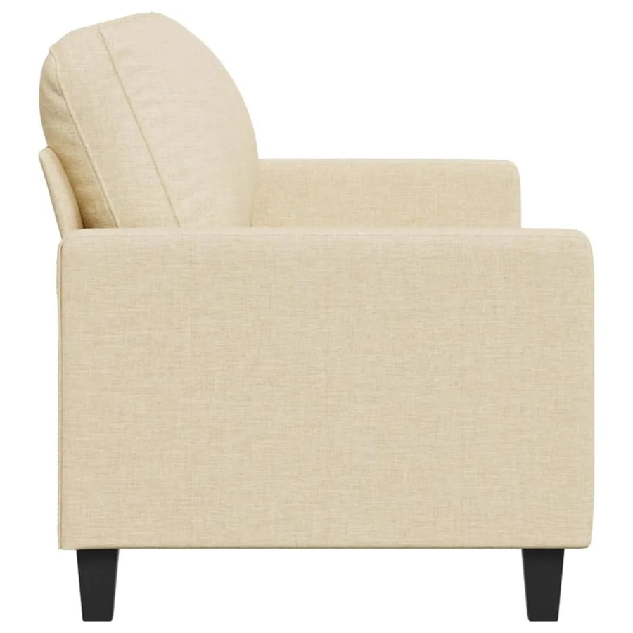 Canapé à 3 places Crème 180 cm Tissu - 5